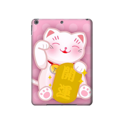 S3025 Pink Maneki Neko Lucky Cat Hard Case For iPad 10.2 (2021,2020,2019), iPad 9 8 7