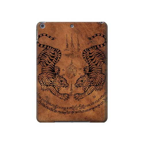 S3209 Sak Yant Twin Tiger Hard Case For iPad 10.2 (2021,2020,2019), iPad 9 8 7