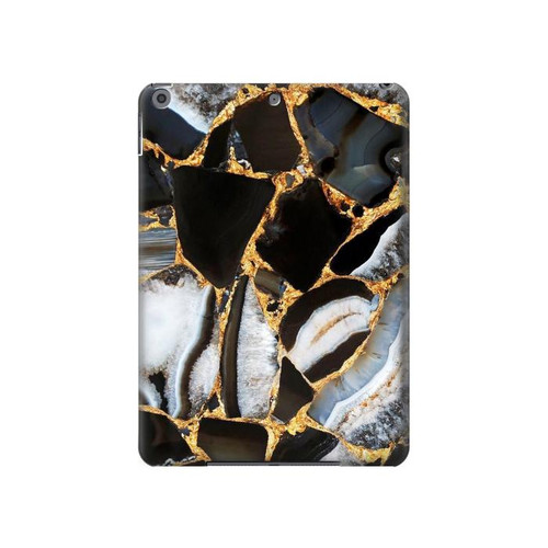 S3419 Gold Marble Graphic Print Hard Case For iPad 10.2 (2021,2020,2019), iPad 9 8 7