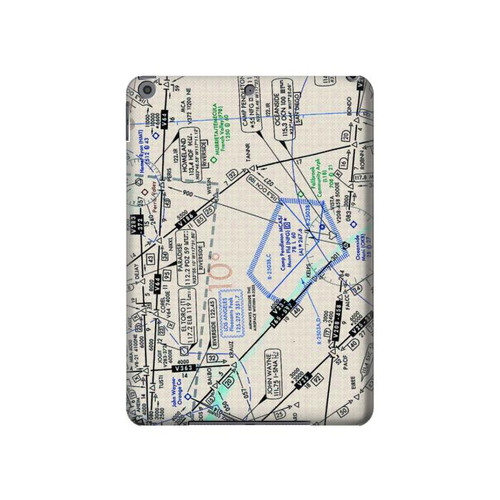 S3882 Flying Enroute Chart Hard Case For iPad 10.2 (2021,2020,2019), iPad 9 8 7