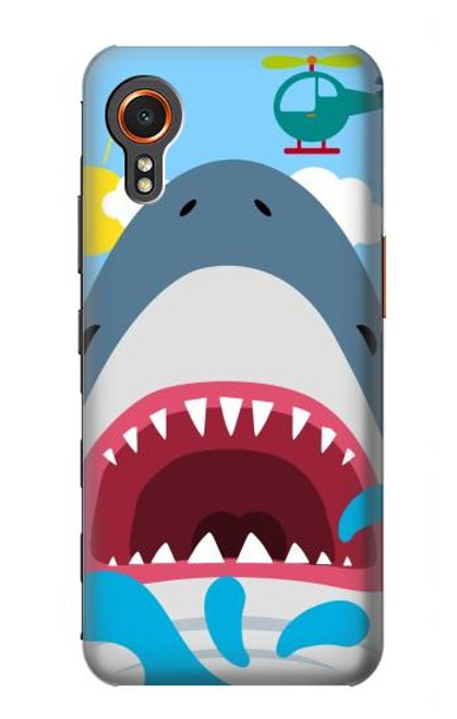 S3947 Shark Helicopter Cartoon Case For Samsung Galaxy Xcover7