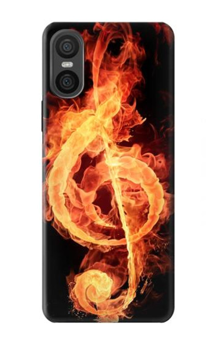 S0493 Music Note Burn Case For Sony Xperia 10 VI