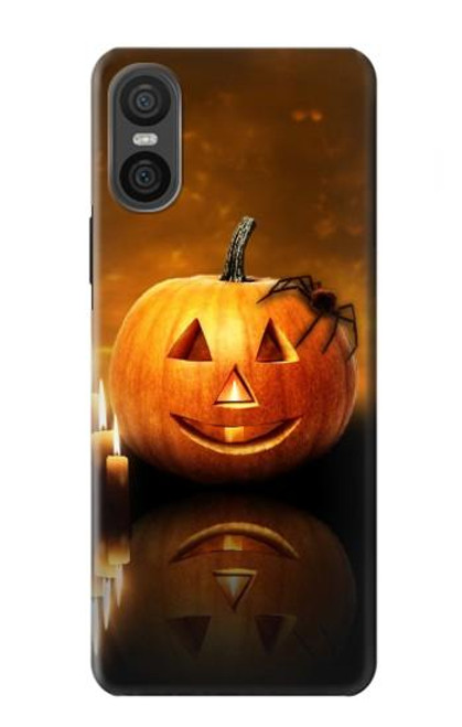 S1083 Pumpkin Spider Candles Halloween Case For Sony Xperia 10 VI