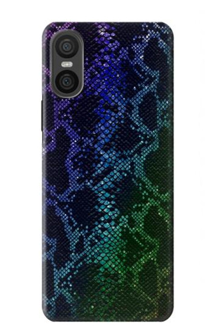 S3366 Rainbow Python Skin Graphic Print Case For Sony Xperia 10 VI