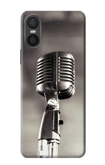 S3495 Vintage Microphone Case For Sony Xperia 10 VI