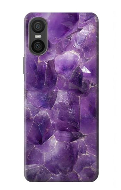 S3713 Purple Quartz Amethyst Graphic Printed Case For Sony Xperia 10 VI