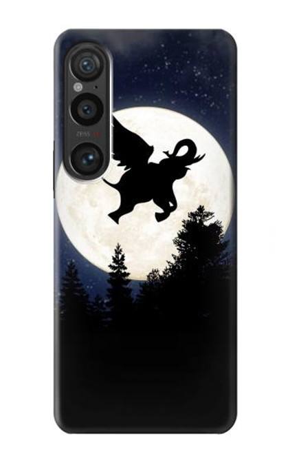 S3323 Flying Elephant Full Moon Night Case For Sony Xperia 1 VI