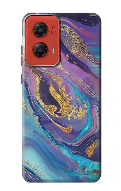 S3676 Colorful Abstract Marble Stone Case For Motorola Moto G Stylus 5G (2024)