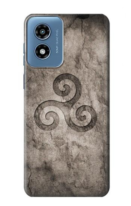 S2892 Triskele Symbol Stone Texture Case For Motorola Moto G Play 4G (2024)