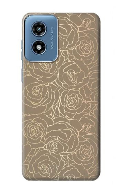 S3466 Gold Rose Pattern Case For Motorola Moto G Play 4G (2024)