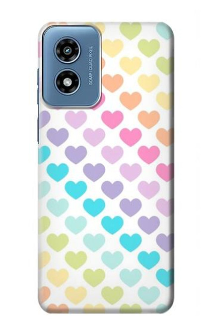 S3499 Colorful Heart Pattern Case For Motorola Moto G Play 4G (2024)