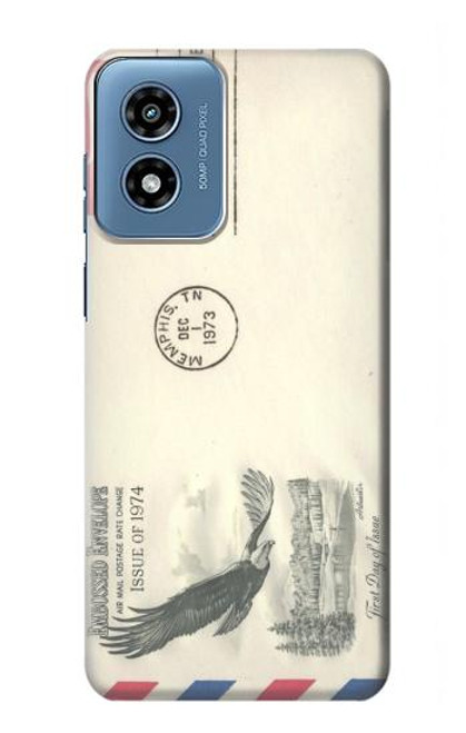 S3551 Vintage Airmail Envelope Art Case For Motorola Moto G Play 4G (2024)