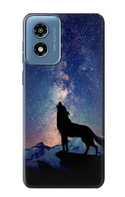 S3555 Wolf Howling Million Star Case For Motorola Moto G Play 4G (2024)