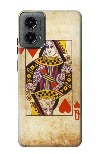 S2833 Poker Card Queen Hearts Case For Motorola Moto G 5G (2024)