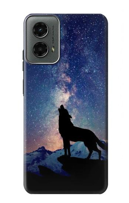 S3555 Wolf Howling Million Star Case For Motorola Moto G 5G (2024)