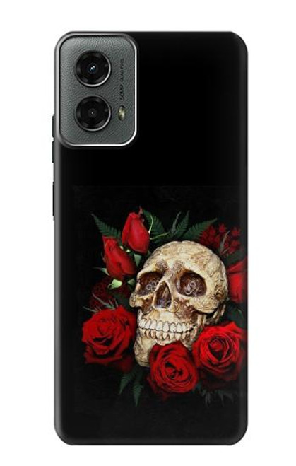 S3753 Dark Gothic Goth Skull Roses Case For Motorola Moto G 5G (2024)