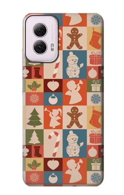 S2854 Cute Xmas Pattern Case For Motorola Moto G Power 5G (2024)