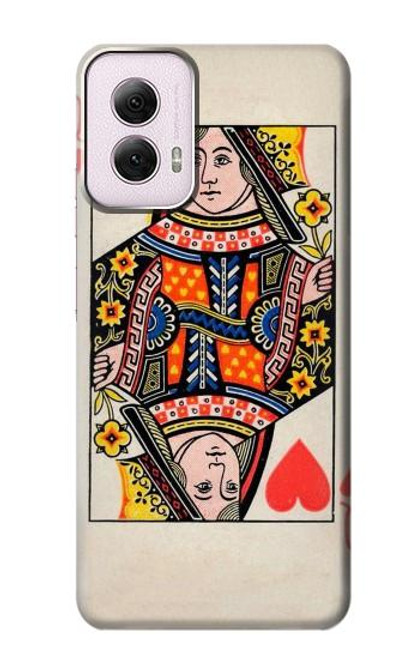 S3429 Queen Hearts Card Case For Motorola Moto G Power 5G (2024)