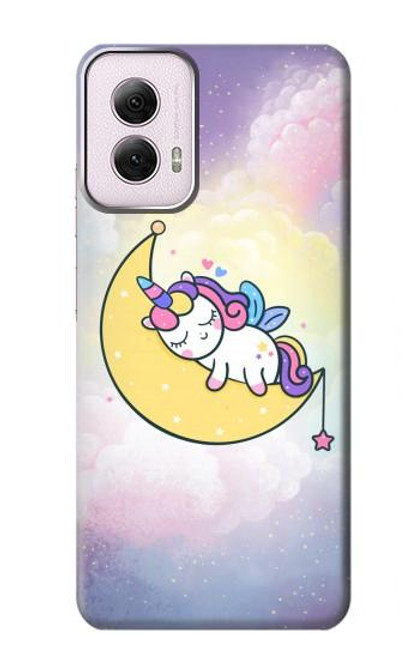 S3485 Cute Unicorn Sleep Case For Motorola Moto G Power 5G (2024)