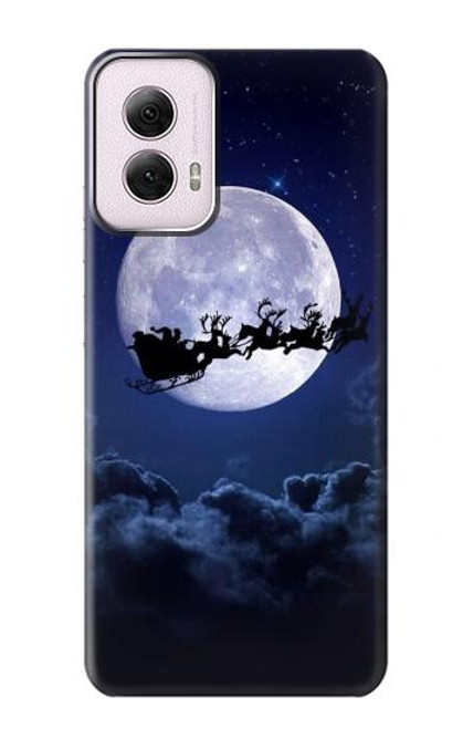 S3508 Xmas Santa Moon Case For Motorola Moto G Power 5G (2024)