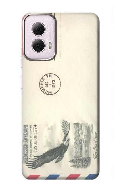 S3551 Vintage Airmail Envelope Art Case For Motorola Moto G Power 5G (2024)