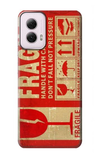 S3552 Vintage Fragile Label Art Case For Motorola Moto G Power 5G (2024)