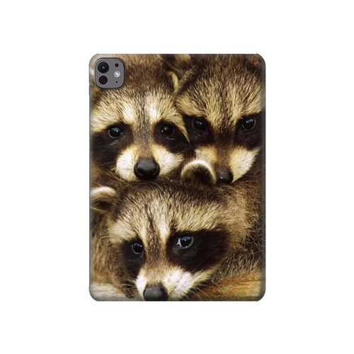 S0977 Baby Raccoons Hard Case For iPad Pro 11 (2024,2025)