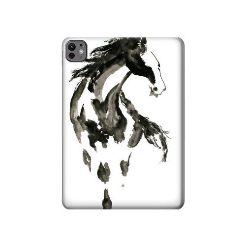 S1031 Horse Paintbrush Hard Case For iPad Pro 11 (2024,2025)