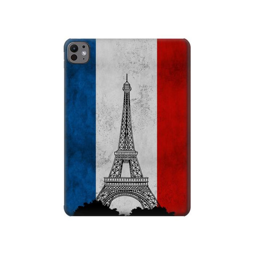 S2859 Vintage France Flag Eiffel Tower Hard Case For iPad Pro 11 (2024,2025)