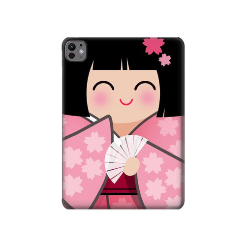 S3042 Japan Girl Hina Doll Kimono Sakura Hard Case For iPad Pro 11 (2024,2025)