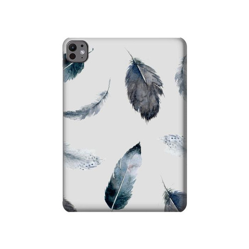 S3085 Feather Paint Pattern Hard Case For iPad Pro 11 (2024,2025)