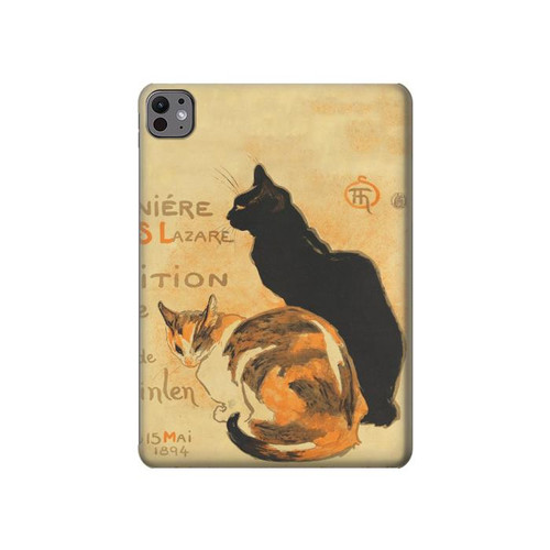 S3229 Vintage Cat Poster Hard Case For iPad Pro 11 (2024,2025)