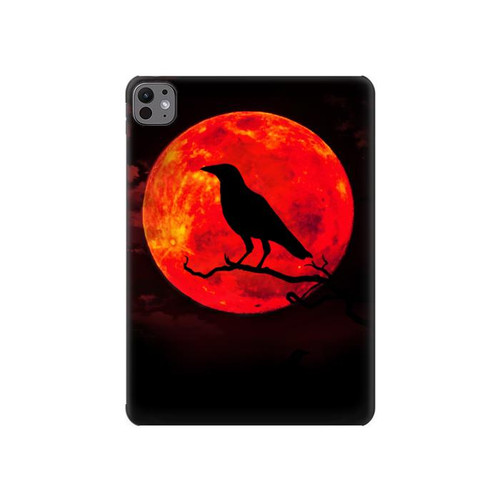 S3328 Crow Red Moon Hard Case For iPad Pro 11 (2024,2025)
