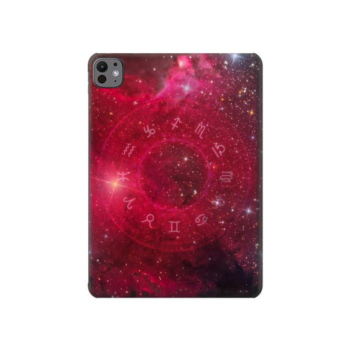S3368 Zodiac Red Galaxy Hard Case For iPad Pro 11 (2024,2025)