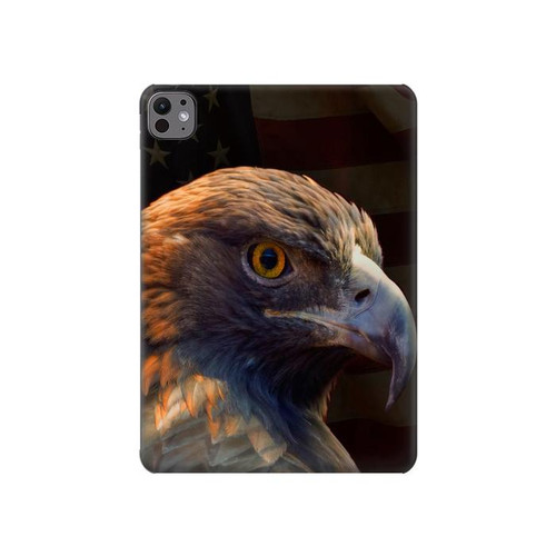 S3376 Eagle American Flag Hard Case For iPad Pro 11 (2024,2025)