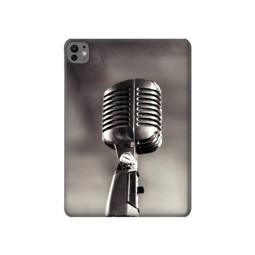 S3495 Vintage Microphone Hard Case For iPad Pro 11 (2024,2025)