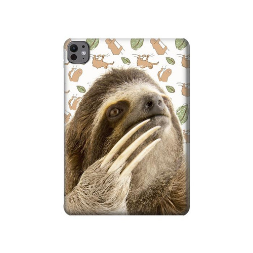 S3559 Sloth Pattern Hard Case For iPad Pro 11 (2024,2025)