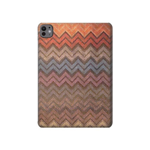 S3752 Zigzag Fabric Pattern Graphic Printed Hard Case For iPad Pro 11 (2024,2025)