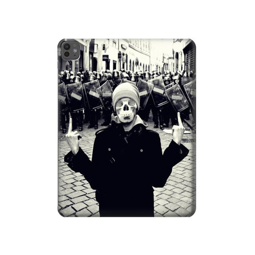 S1108 Skull Mask Man Protester Hard Case For iPad Pro 13 (2024)