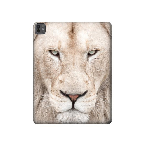 S2399 White Lion Face Hard Case For iPad Pro 13 (2024,2025)