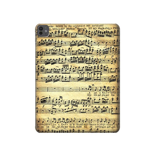 S2667 The Fowler Mozart Music Sheet Hard Case For iPad Pro 13 (2024,2025), Air 13 2026