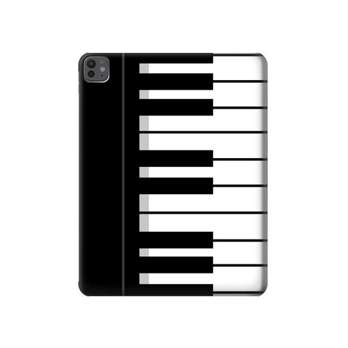 S3078 Black and White Piano Keyboard Hard Case For iPad Pro 13 (2024,2025)
