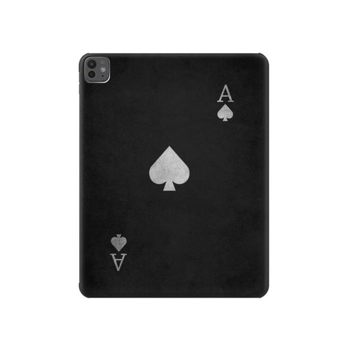 S3152 Black Ace of Spade Hard Case For iPad Pro 13 (2024,2025)