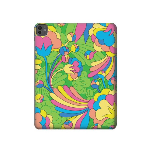 S3273 Flower Line Art Pattern Hard Case For iPad Pro 13 (2024,2025), Air 13 2026