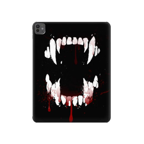 S3527 Vampire Teeth Bloodstain Hard Case For iPad Pro 13 (2024,2025), Air 13 2026