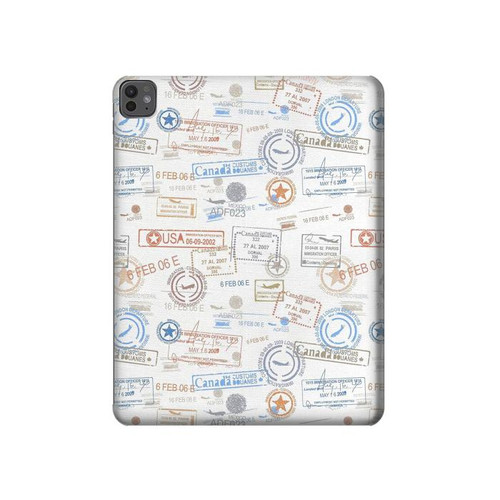 S3903 Travel Stamps Hard Case For iPad Pro 13 (2024,2025), Air 13 2026