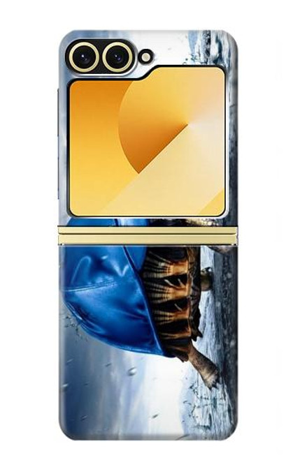 S0084 Turtle in the Rain Case For Samsung Galaxy Z Flip 6, Flip 7 FE