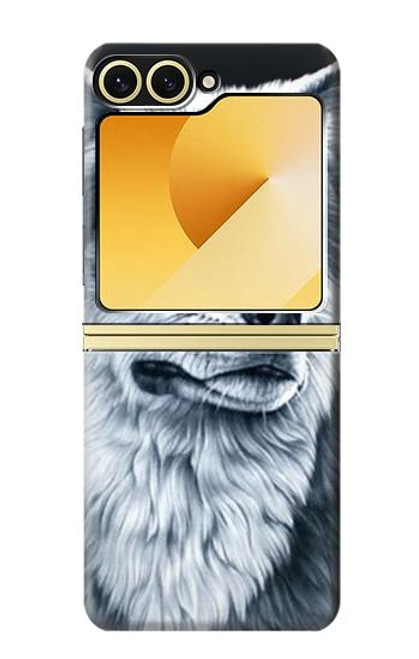 S0123 Grim White Wolf Case For Samsung Galaxy Z Flip 6