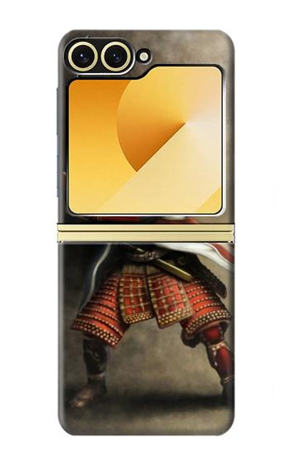 S0796 Japan Red Samurai Case For Samsung Galaxy Z Flip 6, Flip 7 FE
