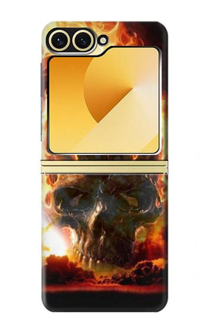 S0863 Hell Fire Skull Case For Samsung Galaxy Z Flip 6, Flip 7 FE